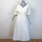LE17SEPTEMBRE Gathered Cotton Cloque Midi Dress 