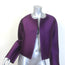 LESET Bobbi Crop Jacket Aubergine Heavyweight Satin Size Small