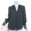L'Agence Ava Lace Cuff Blouse Black Size Small Long Sleeve Button-Up Top