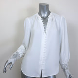 L'Agence Ava Lace Cuff Blouse White Size Medium