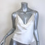 L'Agence Calista Cowl Neck Camisole White Silk Satin Size Medium