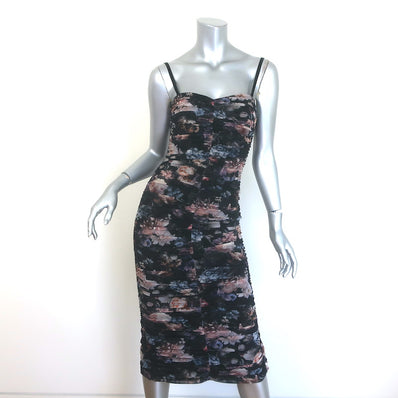 L'Agence Caprice Ruched Midi Dress