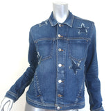 L'Agence Celine Star Slim Fit Jean Jacket Classic Dark Denim Size Medium