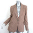 L'Agence Chamberlain Houndstooth Blazer Camel Size 8 One-Button Jacket