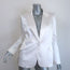 L'Agence Chamberlain Satin Blazer White Size 8 One-Button Jacket