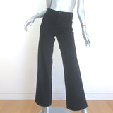 L'Agence Clayton High Rise Wide Leg Jeans Black Stretch Denim Size 24