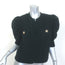 L'Agence Delilah Cropped Cardigan Black Cotton-Blend Size Medium NEW