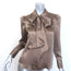 L'Agence Honey Tie-Neck Blouse Portabella Silk Charmeuse Size Extra Small NEW