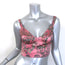 L'Agence Kanata Bralette Top Mauve Kesi Print Silk Satin Size Extra Small