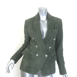 L'Agence Kenzie Double Breasted Suede Blazer