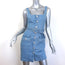 L'Agence Midy Denim Button-Front Mini Dress Blue Stretch Cotton Size 2 NEW