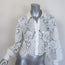 L'Agence Odelia Lace Cropped Button Down Blouse White Size Small