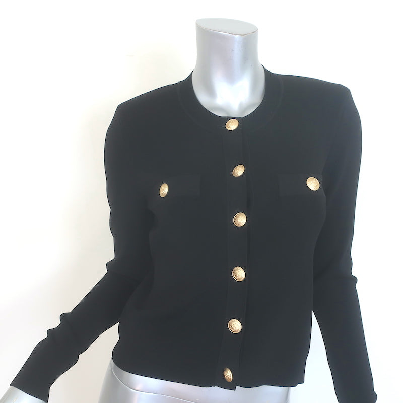 L'Agence Toulouse Cardigan Black Stretch Knit Size Small NEW