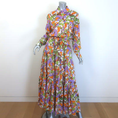 La DoubleJ Bellini Tiered Maxi Dress Cream/Multi Floral 