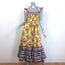 La DoubleJ Smock Midi Dress Yellow Cartwheel Giallo Print Cotton Size Small