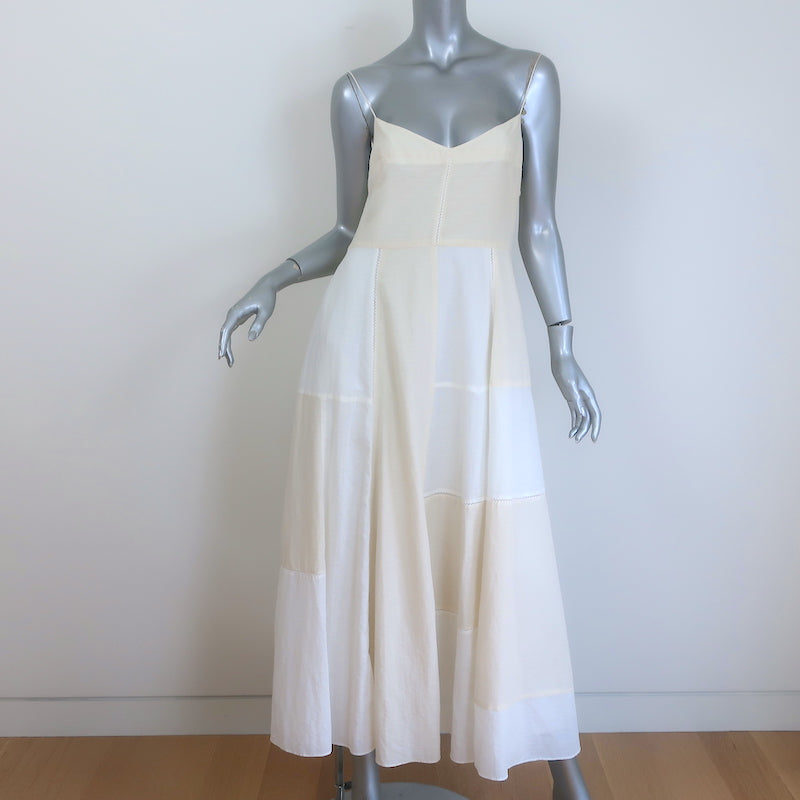 La Ligne Celeste Patchwork Dress in Natural/Ivory