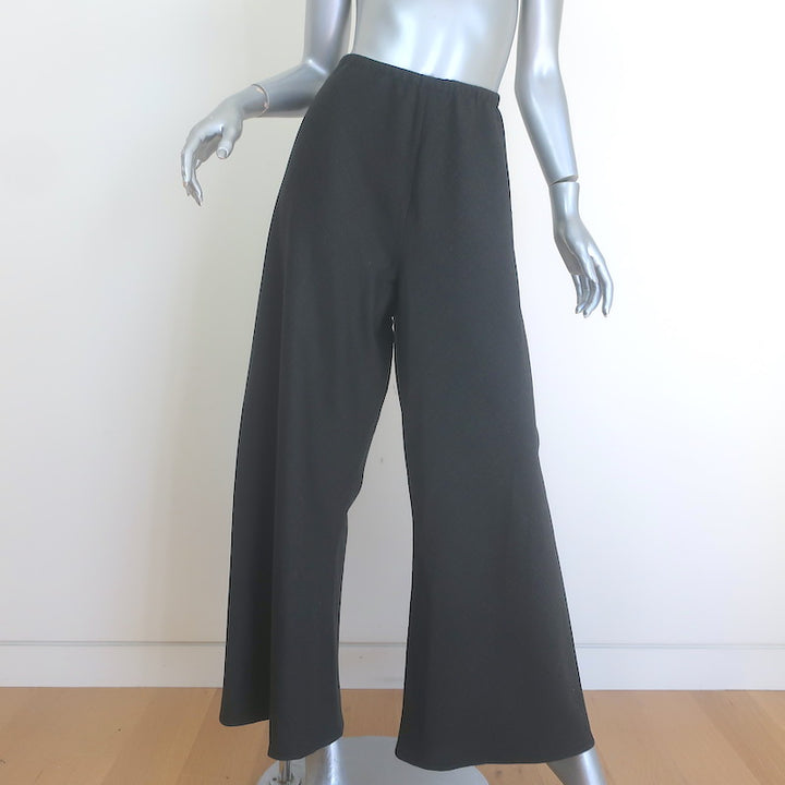 La Ligne Colby Wide Leg Pants Charcoal Stretch Wool