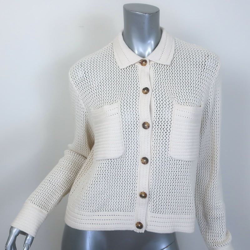 La Ligne Jane Crochet Shirt Cream