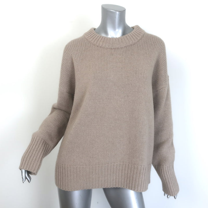 La Ligne Marin Oversized Crewneck Sweater Beige Wool-Cashmere