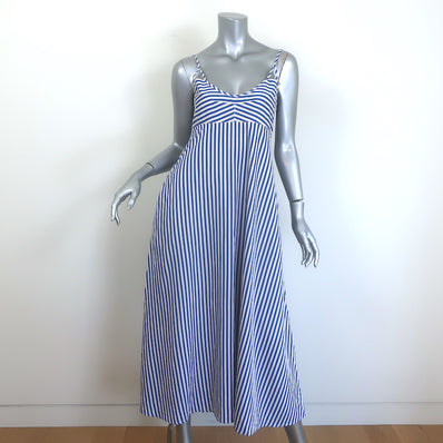 La Ligne Portia Striped Midi Dress Blue & White Size Small