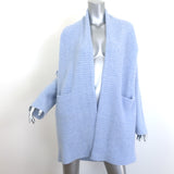 Lainey Keogh Cashmere Cardigan Baby Blue Size Medium Open-Front Sweater