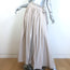 Lanvin Collection Blanche Ribbon-Tie Pleated Maxi Skirt Beige Silk-Blend Size 38