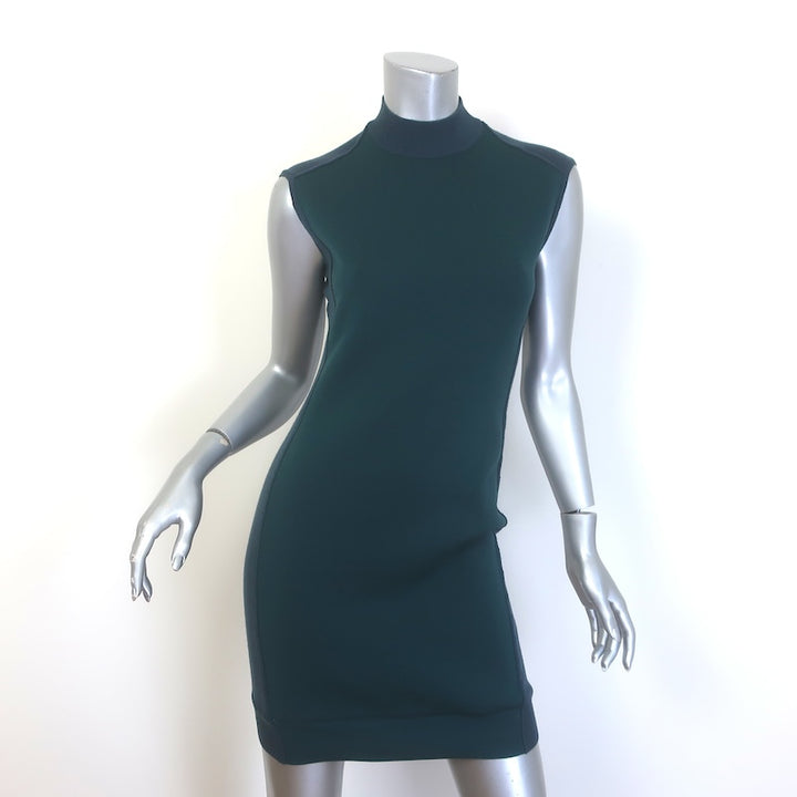 Lanvin Hiver 2013 Mock Neck Sleeveless Colorblock Knit Mini Dress 