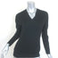 Lanvin Lightweight V-Neck Sweater Black Wool Size Small