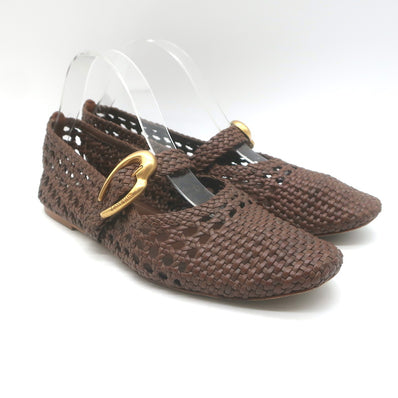 Larroude Verona Macrame Mary Jane Ballet Flats