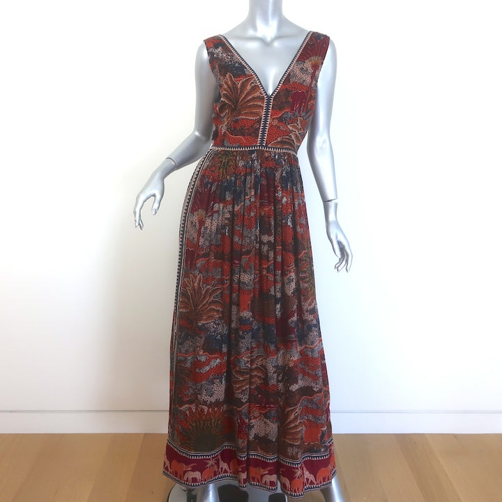 Le Sirenuse Sophia Burning Sun Maxi Dress 