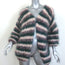 Les Tricots d'O Striped Cardigan Green/Light Pink Mohair-Blend One Size