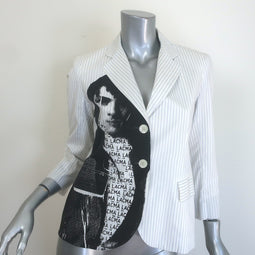 Libertine LACMA Print Pinstriped Blazer 