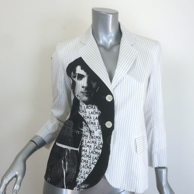 Libertine LACMA Print Pinstriped Blazer 