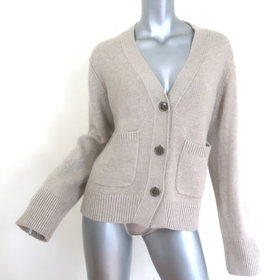 Lisa Yang The Danni Cashmere Cardigan Sand Size 0 V-Neck Sweater