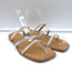 Loewe Crystal-Embellished Flat Slide Sandals Beige Suede Size 35