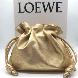 Loewe Flamenco Medium Clutch Gold