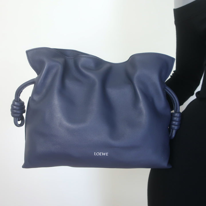 Loewe Medium Flamenco Clutch Abyss Blue