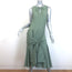Loewe Paula's Ibiza Draped Tie-Waist Sleeveless Midi Dress Sage Poplin Size 40