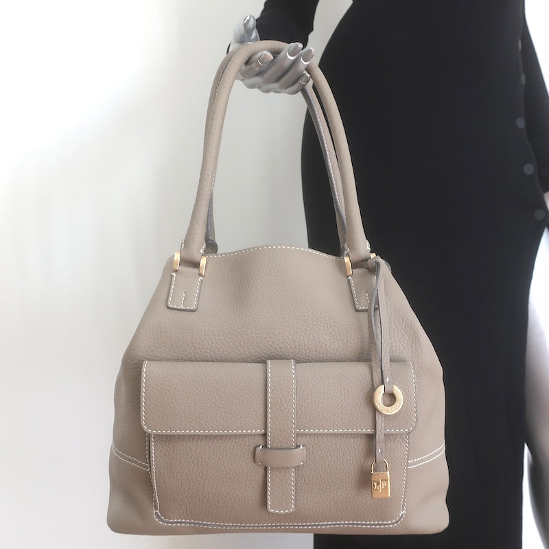 Loro Piana Trapeze Globe Shoulder Bag