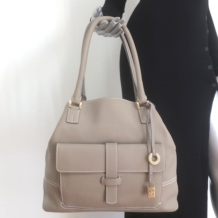 Loro Piana Trapeze Globe Shoulder Bag