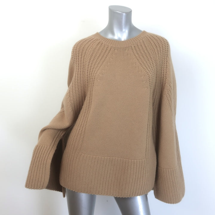 LouLou Studio Votna Cashmere Open-Sleeve Sweater 