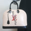 Louis Vuitton Alma GM Scarf Print Bag Eggshell Leather NEW