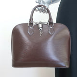 Louis Vuitton Alma PM Bag Moka Brown Epi Leather
