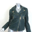 Louis Vuitton Convertible Biker Jacket Vest Emerald Leather Size 36