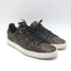 Louis Vuitton FrontRow Sneakers Brown Monogram Canvas & Black Patent Size 37.5
