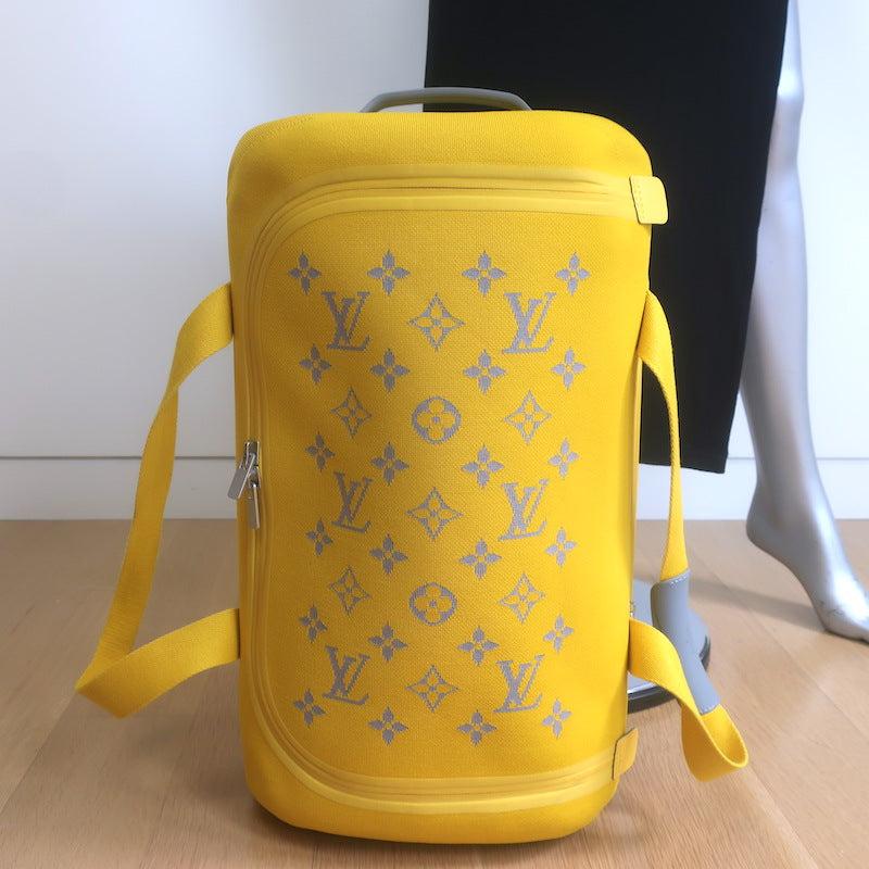 Louis Vuitton Horizon 55 Soft Duffle Roller Suitcase Yellow 