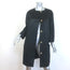 Louis Vuitton Monogram Satin Coat Black Silk-Blend Size 38