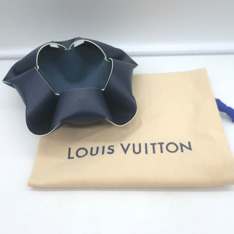 Louis Vuitton Origami Bowl PM by Atelier Oi Navy Leather NEW