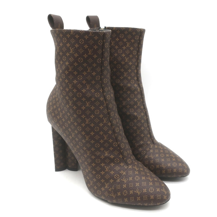 Louis Vuitton Silhouette Ankle Boots Brown Nano Monogram