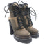 Louis Vuitton Star Trail Lace-Up Ankle Boots Brown Monogram & Suede Size 38